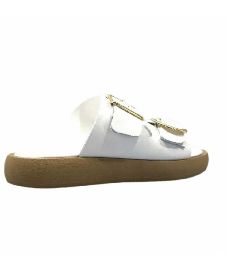 top tris srl Ivoire 8022-02 Cuir Blanc*Femme Mules
