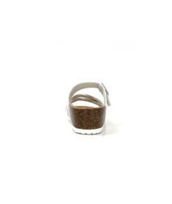 Ivoire0098a Ivoire 2115 Cuir Blanc Argent*Femme Plagettes