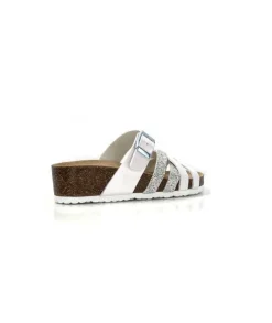 Ivoire0098a Ivoire 2115 Cuir Blanc Argent*Femme Plagettes