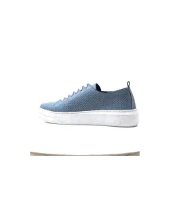 s and m / shoes market Ivoire 382.510 Cuir Bleu*Femme Baskets