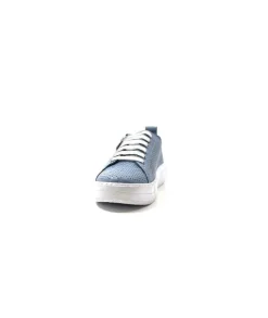 s and m / shoes market Ivoire 382.510 Cuir Bleu*Femme Baskets