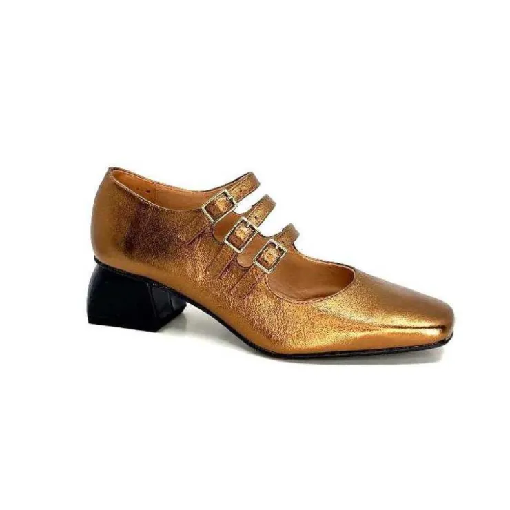Dansi Ivoire 5981 Cuir Bronze*Femme Ballerines
