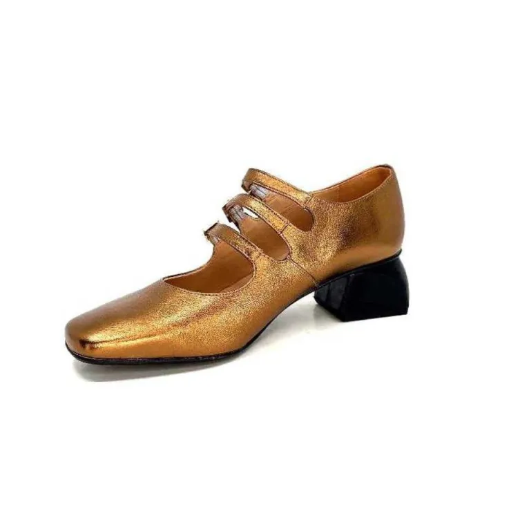 Dansi Ivoire 5981 Cuir Bronze*Femme Ballerines