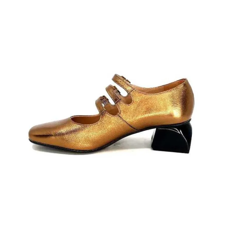 Dansi Ivoire 5981 Cuir Bronze*Femme Ballerines
