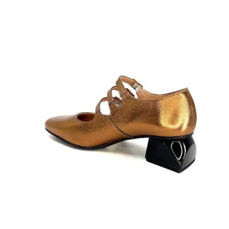 Dansi Ivoire 5981 Cuir Bronze*Femme Ballerines