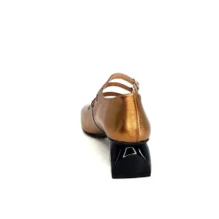 Dansi Ivoire 5981 Cuir Bronze*Femme Ballerines
