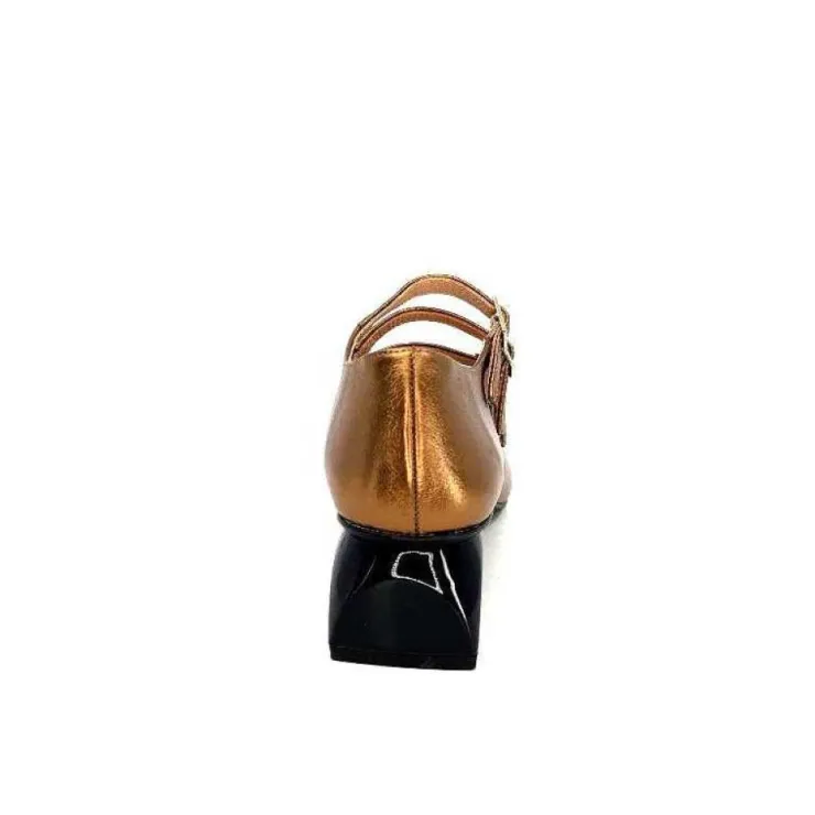 Dansi Ivoire 5981 Cuir Bronze*Femme Ballerines