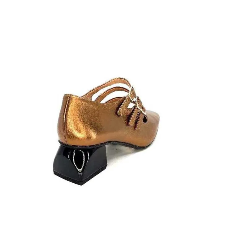 Dansi Ivoire 5981 Cuir Bronze*Femme Ballerines