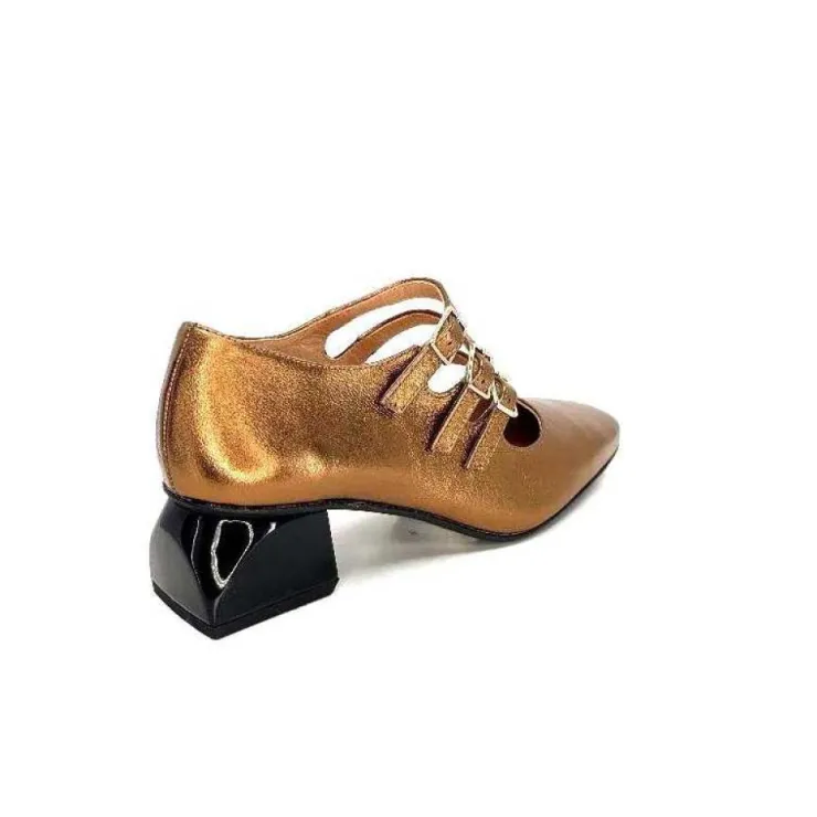 Dansi Ivoire 5981 Cuir Bronze*Femme Ballerines