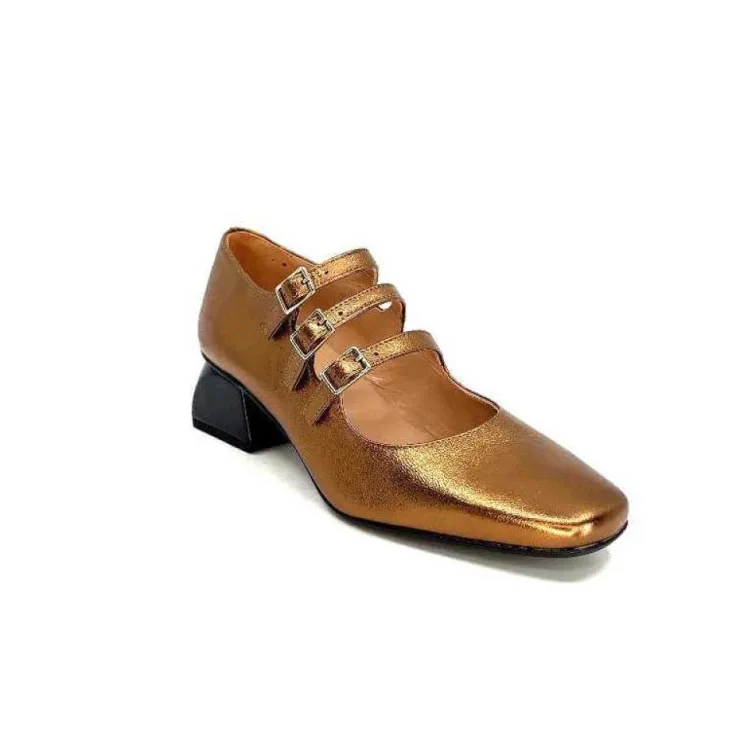 Dansi Ivoire 5981 Cuir Bronze*Femme Ballerines