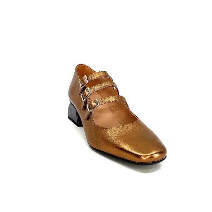 Dansi Ivoire 5981 Cuir Bronze*Femme Ballerines