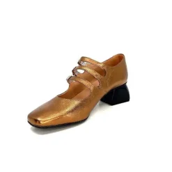 Dansi Ivoire 5981 Cuir Bronze*Femme Ballerines