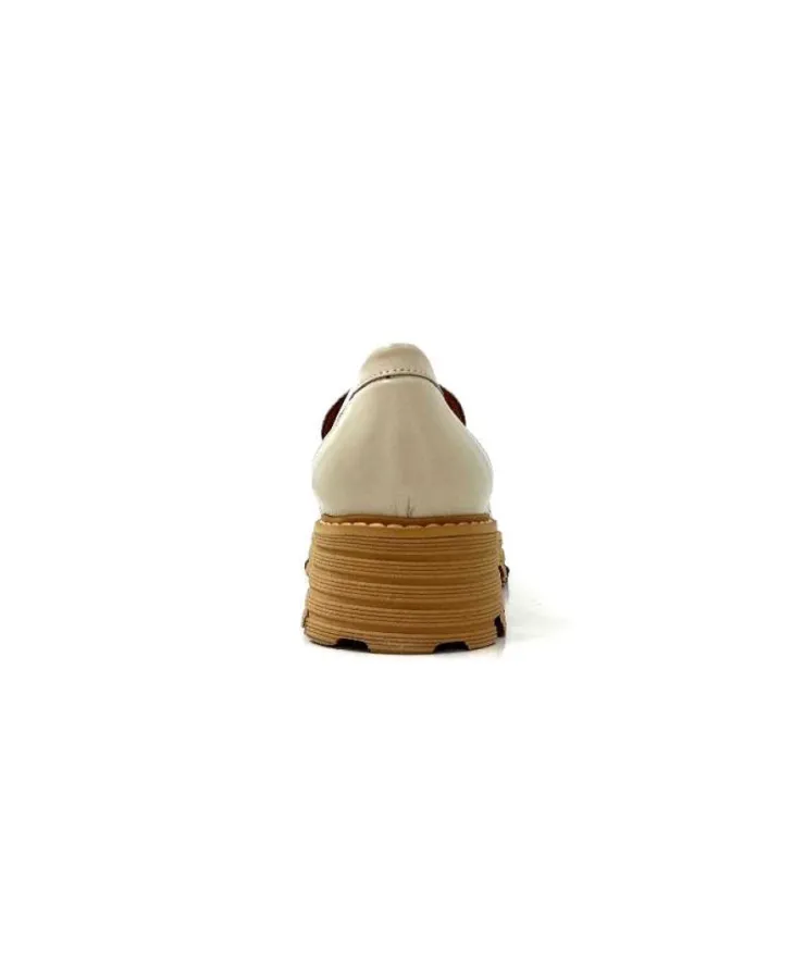 Ivoire-354 Ivoire 108802 Cuir Creme*Femme Mocassins