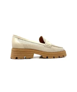 Ivoire-354 Ivoire 108802 Cuir Creme*Femme Mocassins
