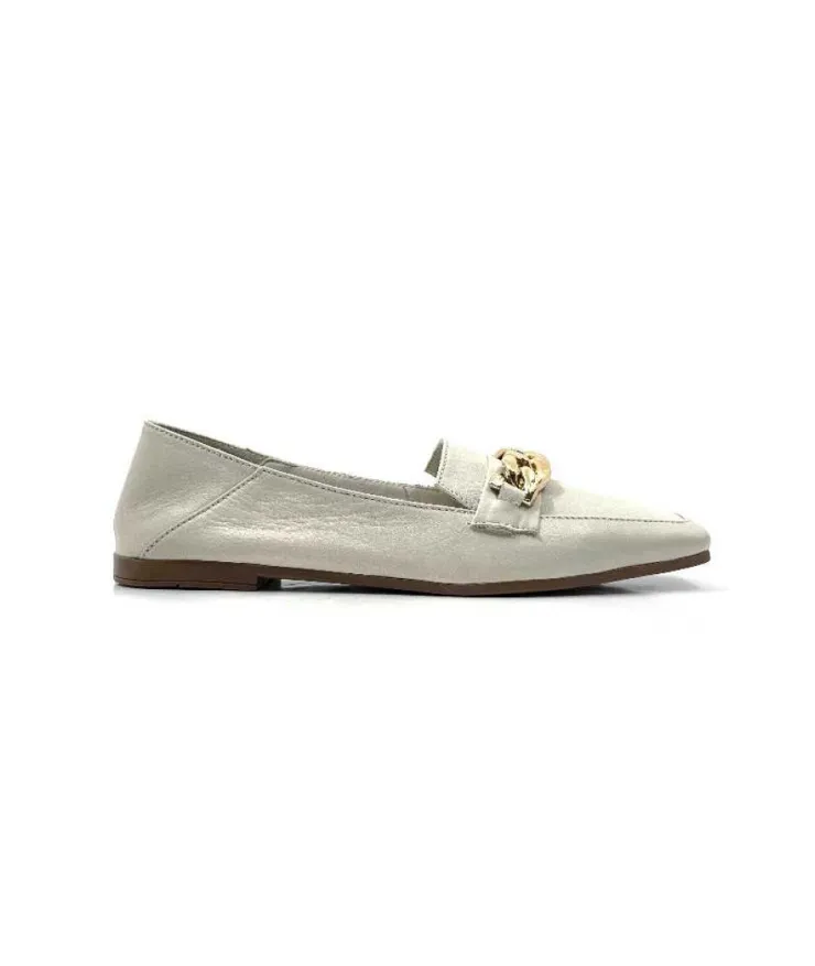 gloria Ivoire 97576 Cuir Creme*Femme Mocassins