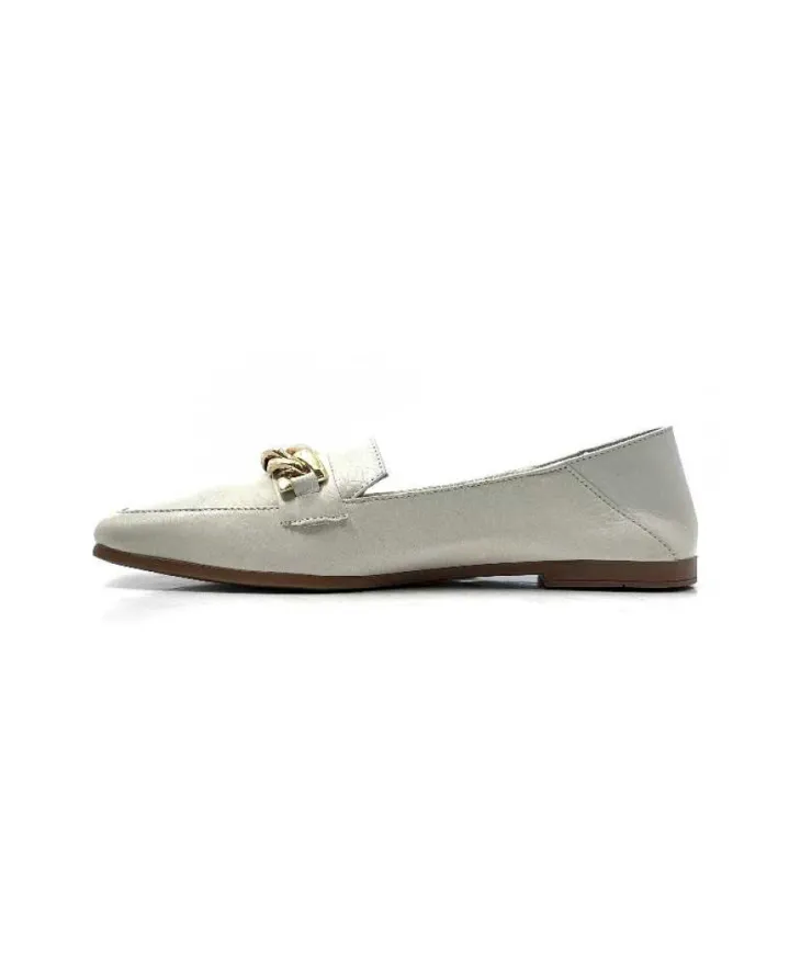gloria Ivoire 97576 Cuir Creme*Femme Mocassins