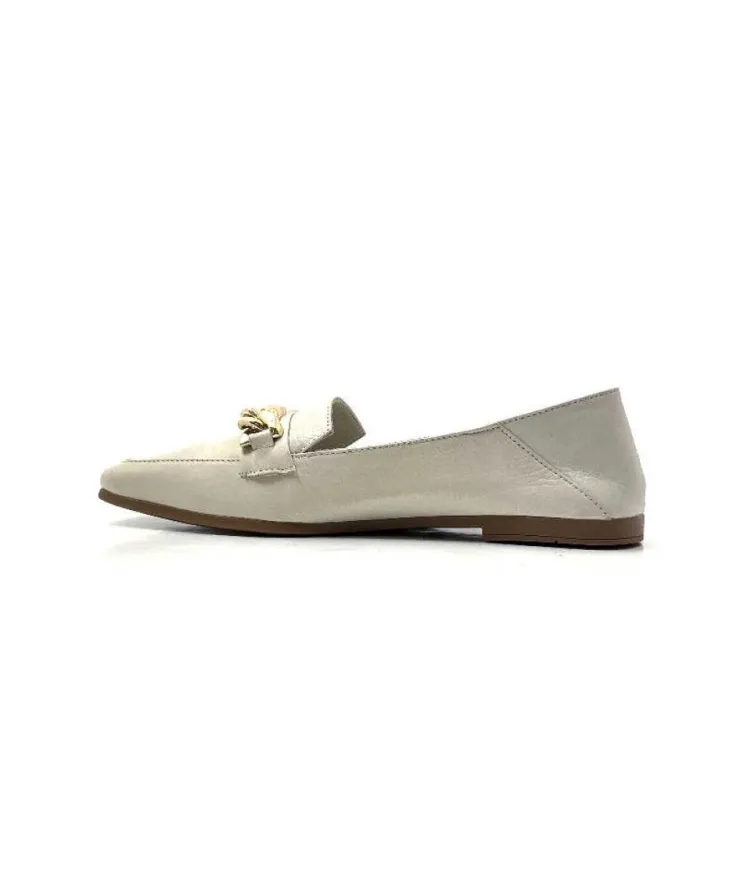 gloria Ivoire 97576 Cuir Creme*Femme Mocassins