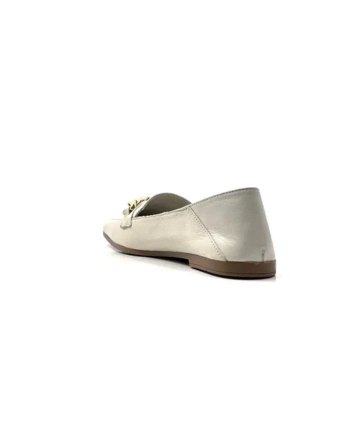 gloria Ivoire 97576 Cuir Creme*Femme Mocassins