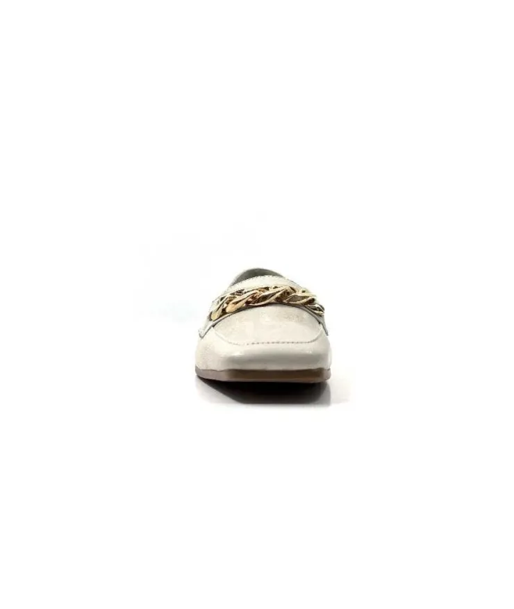 gloria Ivoire 97576 Cuir Creme*Femme Mocassins