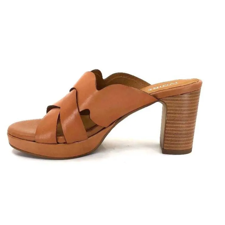 Ivoire0399a Ivoire 6080 Cuir Cuoio*Femme Mules
