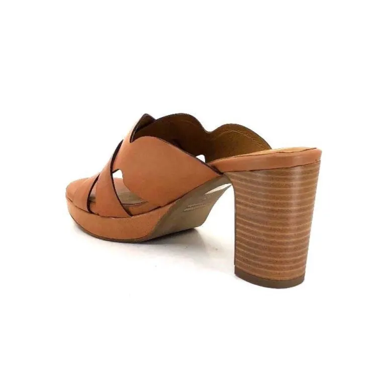 Ivoire0399a Ivoire 6080 Cuir Cuoio*Femme Mules