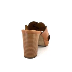 Ivoire0399a Ivoire 6080 Cuir Cuoio*Femme Mules