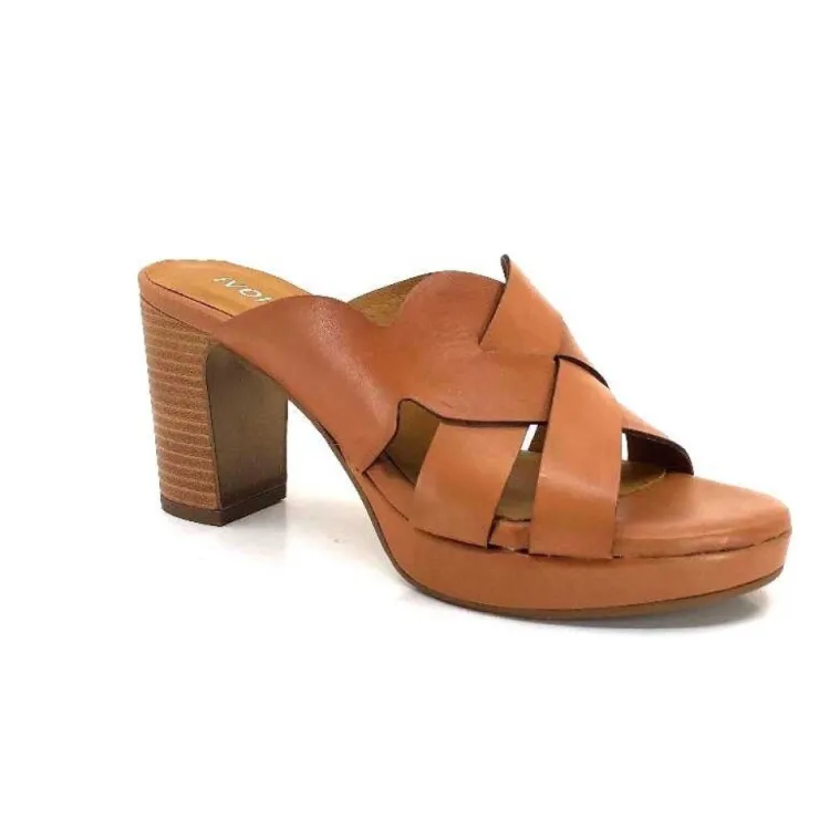 Ivoire0399a Ivoire 6080 Cuir Cuoio*Femme Mules