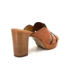 Ivoire0399a Ivoire 6080 Cuir Cuoio*Femme Mules
