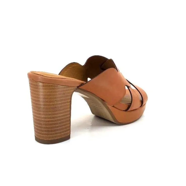 Ivoire0399a Ivoire 6080 Cuir Cuoio*Femme Mules