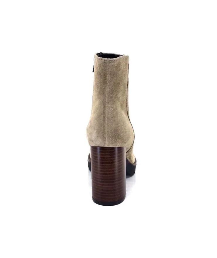 Ivoire0104a Ivoire 50183 Cuir Daim Sand*Femme Bottines