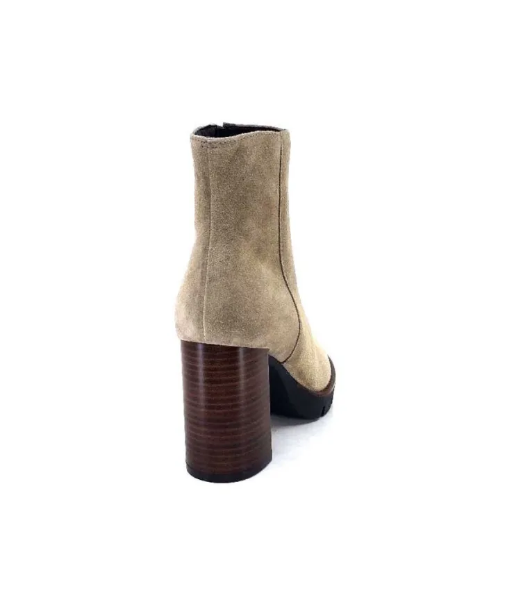 Ivoire0104a Ivoire 50183 Cuir Daim Sand*Femme Bottines