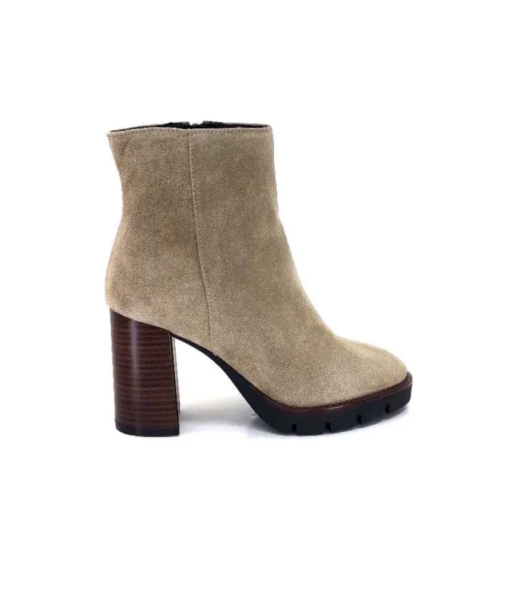 Ivoire0104a Ivoire 50183 Cuir Daim Sand*Femme Bottines