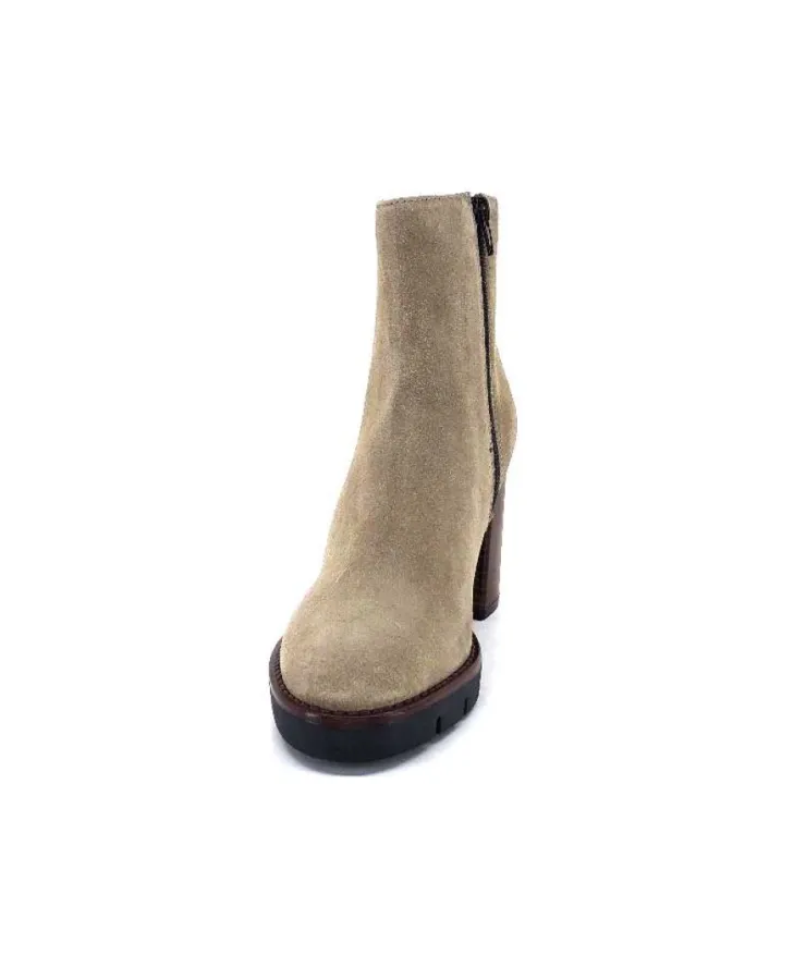 Ivoire0104a Ivoire 50183 Cuir Daim Sand*Femme Bottines