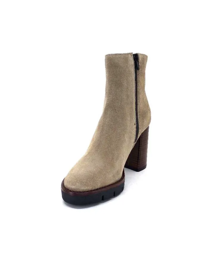 Ivoire0104a Ivoire 50183 Cuir Daim Sand*Femme Bottines