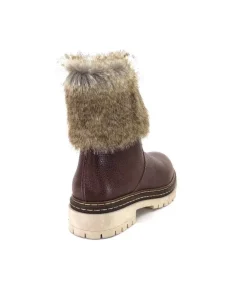 Ivoire-354 Ivoire 108523 Cuir Graine Marron*Femme Bottines