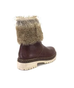 Ivoire-354 Ivoire 108523 Cuir Graine Marron*Femme Bottines