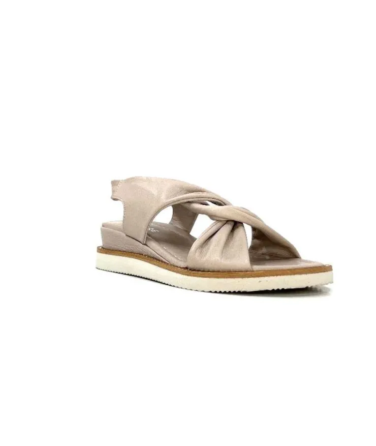 Ivoire-354 Ivoire 107614 Cuir Gris*Femme Plateformes