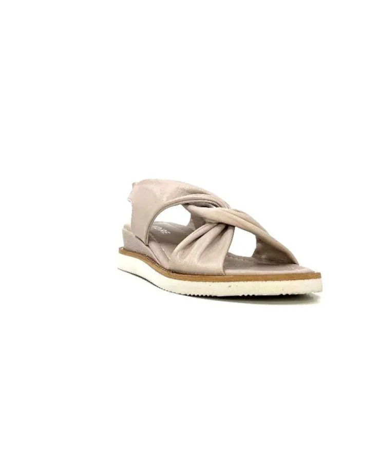Ivoire-354 Ivoire 107614 Cuir Gris*Femme Plateformes
