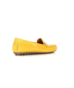 Ivoire0209b Ivoire 10322 Cuir Jaune*Femme Mocassins