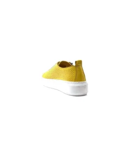 s and m / shoes market Ivoire 382.510 Cuir Jaune Moutarde*Femme Baskets