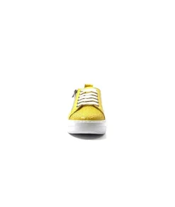 s and m / shoes market Ivoire 382.510 Cuir Jaune Moutarde*Femme Baskets
