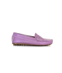 Ivoire0209b Ivoire 10322 Cuir Lilas*Femme Mocassins