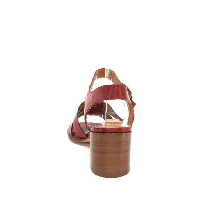 Ivoire0331 Ivoire 1112 Cuir Marron*Femme Sandales