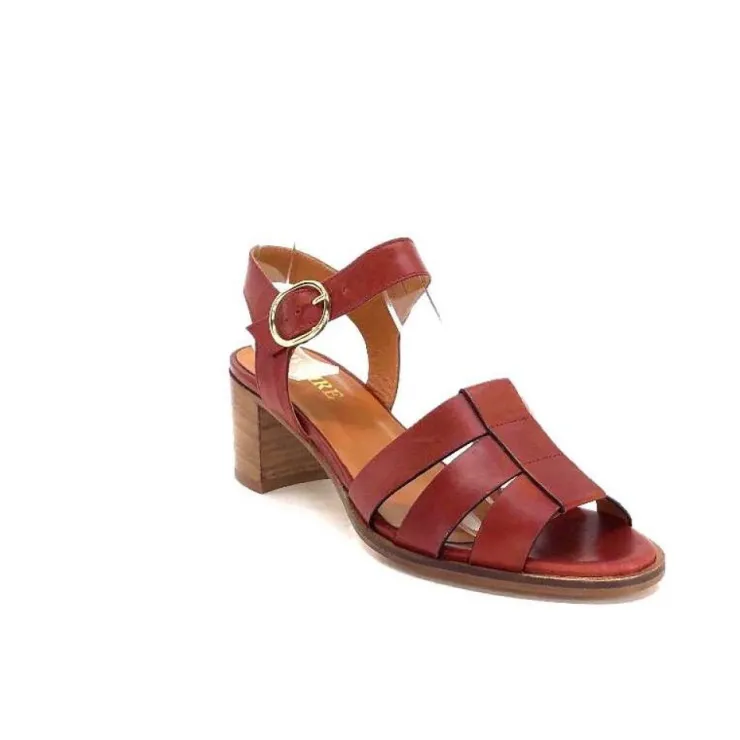 Ivoire0331 Ivoire 1112 Cuir Marron*Femme Sandales