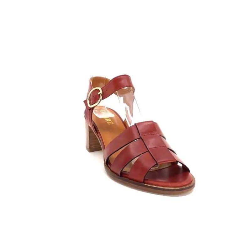 Ivoire0331 Ivoire 1112 Cuir Marron*Femme Sandales
