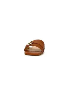 Ivoire0346a Ivoire 22682 Cuir Marron*Femme Mules