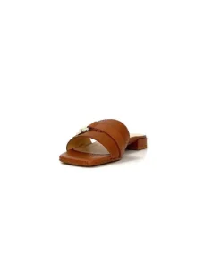 Ivoire0346a Ivoire 22682 Cuir Marron*Femme Mules