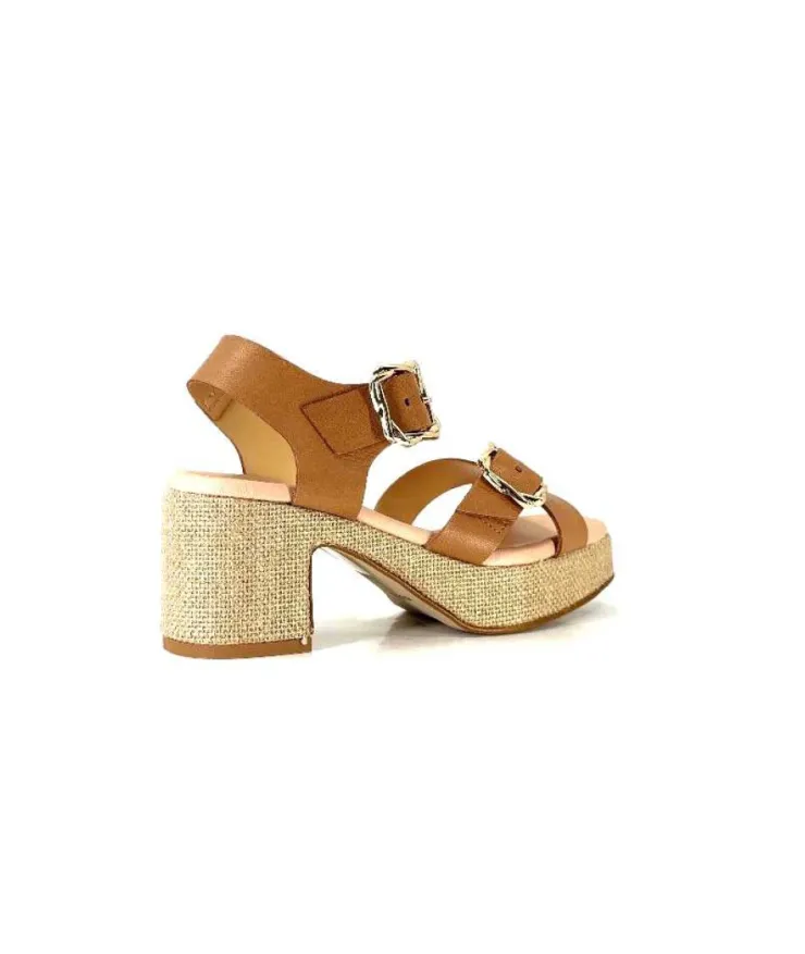 Ivoire0346a Ivoire 22688 Cuir Marron*Femme Sandales