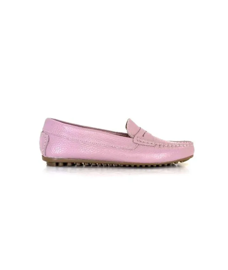 Ivoire0209b Ivoire 10322 Cuir Mauve*Femme Mocassins