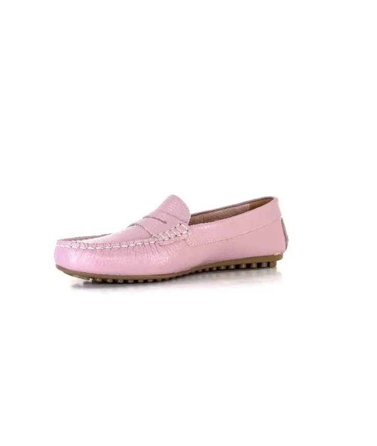 Ivoire0209b Ivoire 10322 Cuir Mauve*Femme Mocassins